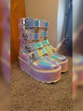 YRU Karma Alien Holographic Platform Boots